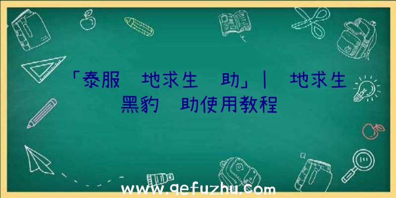 「泰服绝地求生辅助」|绝地求生黑豹辅助使用教程